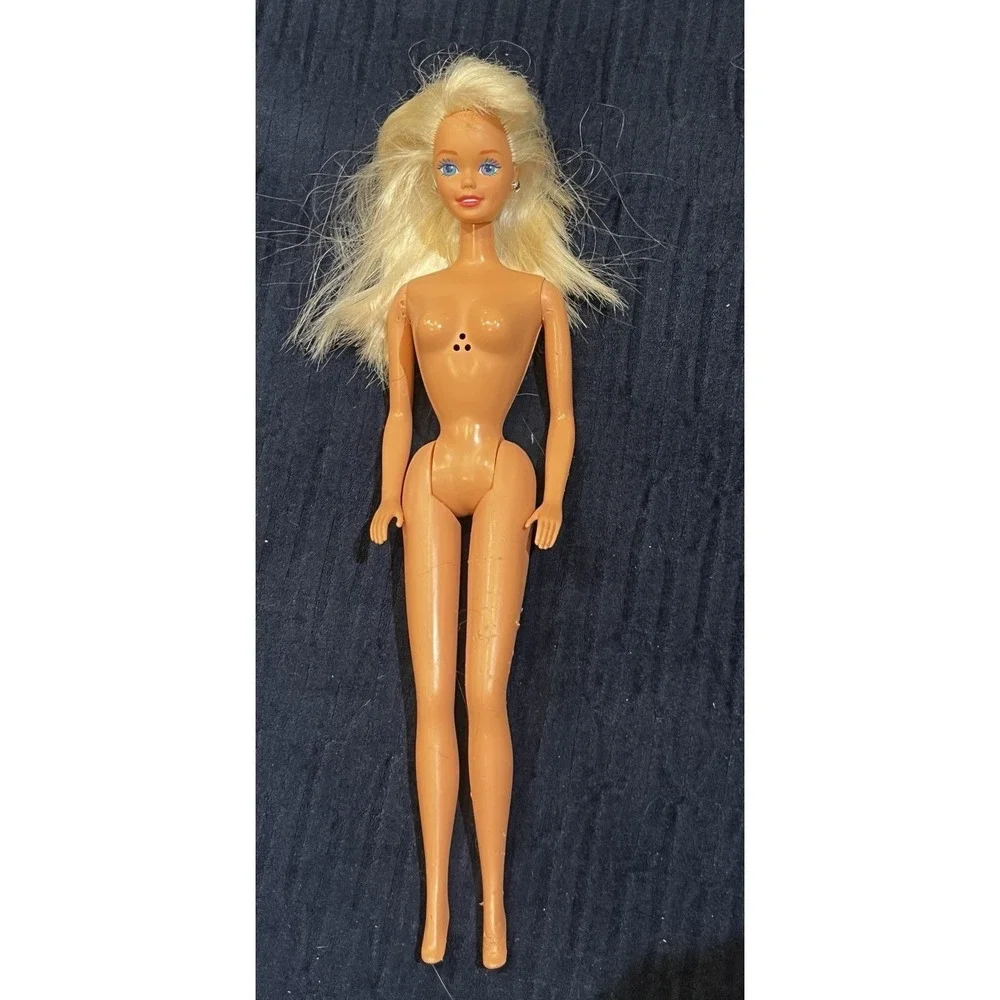 Mattel Barbie 1994 Bubble Angel Doll- Blonde With Earrings-No Clothing- Vintage